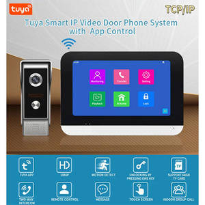 Wholesale Waterproof Doorbell <strong>Camera</strong> with 7'' Wired WIFI <strong>IP</strong> Video <strong>Intercom</strong> System Wired 1080p Visual Doorbell Door Phone