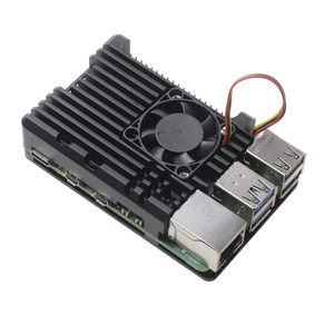 Raspberry Pi 5 Caja de disipador de calor de aluminio con ventilador de refrigeración de 5V para Raspberry Pi 5 Caja de metal - Product Image 1