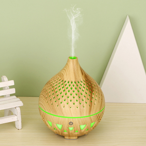 160 ml Aroma diffusor mit Timer-Funktion Holzmaserung RGB-Licht für Luftbe feuchter - Product Image 2