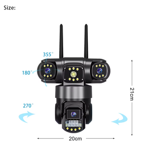 Nuevo sistema de cámara IP inalámbrica 4G 3 lentes 3 pantallas IP66 impermeable Wifi detección de movimiento alarmante Audio bidireccional para uso en exteriores