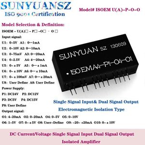 工业中继器模块3kV DC信号隔离器集成电路0-20mA输入到双4-20mA输出24v宽电压，用于PLC编程 - Product Image 4