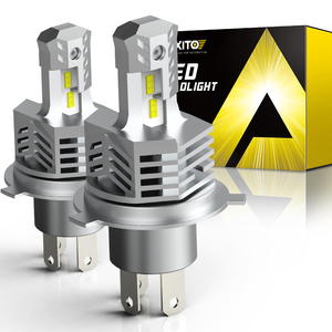 AUXITO H4 LED ampuller Set başına 6000K serin beyaz Mini boyutu kablosuz LED ışık ampuller için stok halojen yedek paketi 2 - Product Image 4