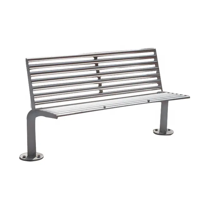 Moderne minimalist ische runde Edelstahl bank im Freien öffentliche Sitzplätze für Garden Park Patio School oder Krankenhaus eintritt
