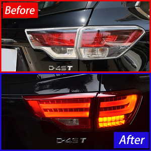 2015-2021 Highlander Highlander araba için <span class=keywords><strong>LED</strong></span> arka lambası BMW tarzı dinamik arka arka lambalar meclisi 100W 6500K dinamik kuyruk lambaları