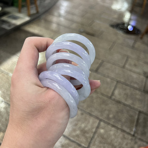 סיטונאי 40mm טבעי מיאנמר ירקן סגול ירקן ישפה ילדי תינוק ירקן צמיד סגולה צמידים - Product Image 3