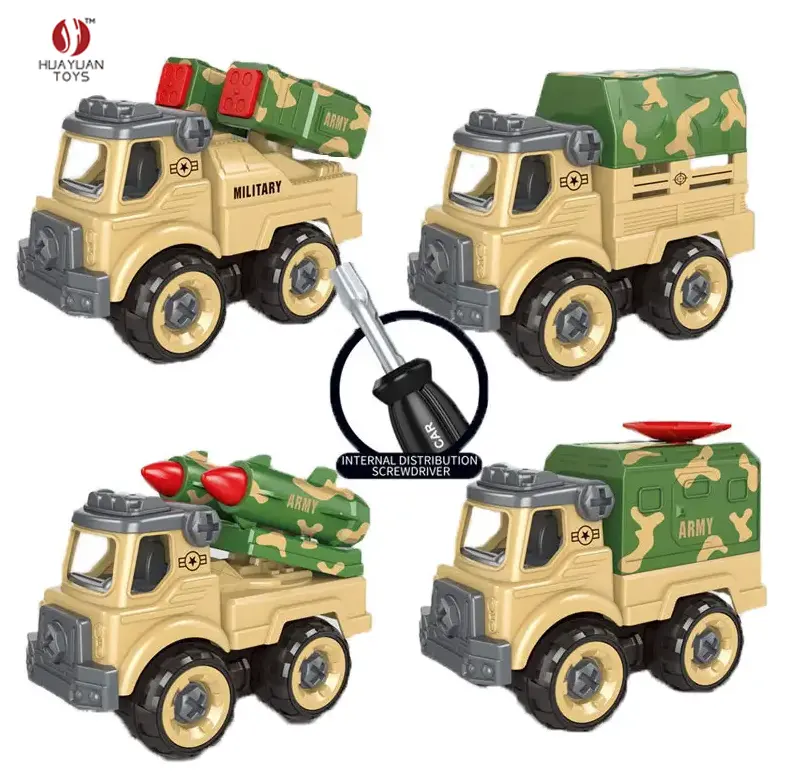 2023 nuovo arrivo fai da te imitare lo smontaggio veicolo militare macchinina e camion Set da gioco per bambini