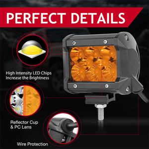 <strong>X</strong> Series 3.8 Inch <strong>24</strong> Watts Motorcycle Lighting System High Lumen Amber <strong>Led</strong> Work Light Fog Lamps