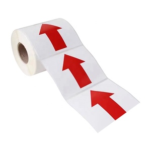 LiteMark Durable Gloss Finish <strong>Red</strong> 8 X 3 Inch Warehouse Directional Arrow <strong>Decal</strong> Vinyl Stickers Great for Floors Ceilings Wall - Product Image 5