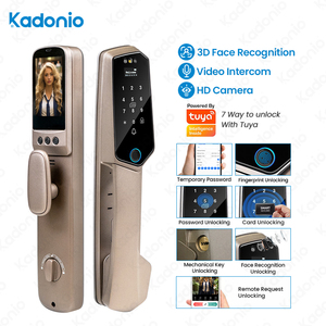 Kadonio Dual Screen Display Digitale Smart Lock Gesichts erkennung Zugangs kontrolle Gegensprechanlage mit Finger abdruck kameras - Product Image 2