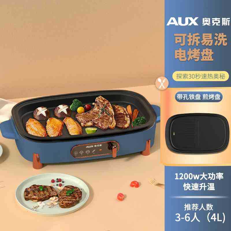 กระทะย่างสีฟ้า