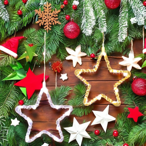 Outdoor Battery Operated Christmas <strong>LED</strong> Icicle <strong>String</strong> Lights IP65 Star Moon Snowman <strong>Snowflake</strong> Decorations for Party Festivals - Product Image 3