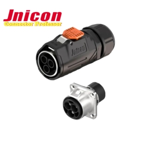 Jnicon MJ16 Series Montaje en Panel de señal de alimentación 3 pines IP67 Conector circular impermeable Enchufe de bloqueo rápido - Product Image 4