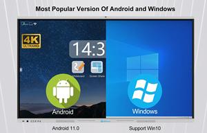 75 и 85 дюймов ЖК-дисплей Android сенсорный экран Смарт-доска интерактивная доска с мобильной подставкой для использования в классе - Product Image 2