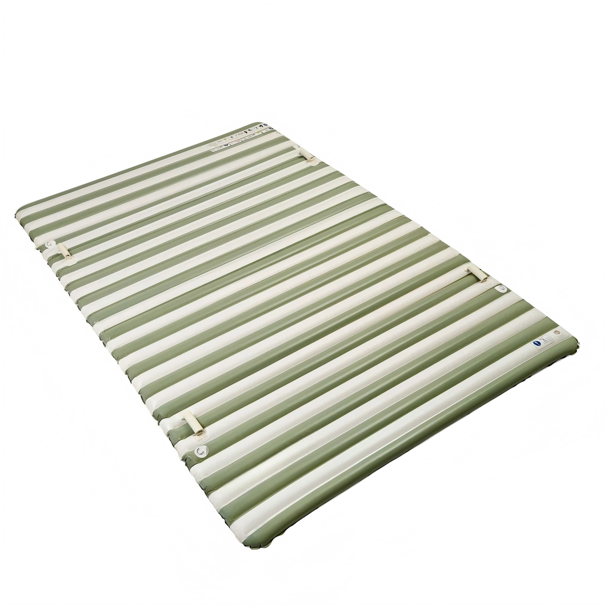 Rayures vert olive et blanches
