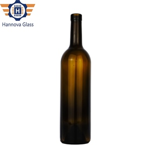 Bán buôn tùy chỉnh nhãn thiết kế sang trọng màu nâu sẫm hổ phách 750ml thủy tinh Burgundy chai rượu vang với nút chai 75cl rỗng chai rượu vang đỏ - Product Image 1