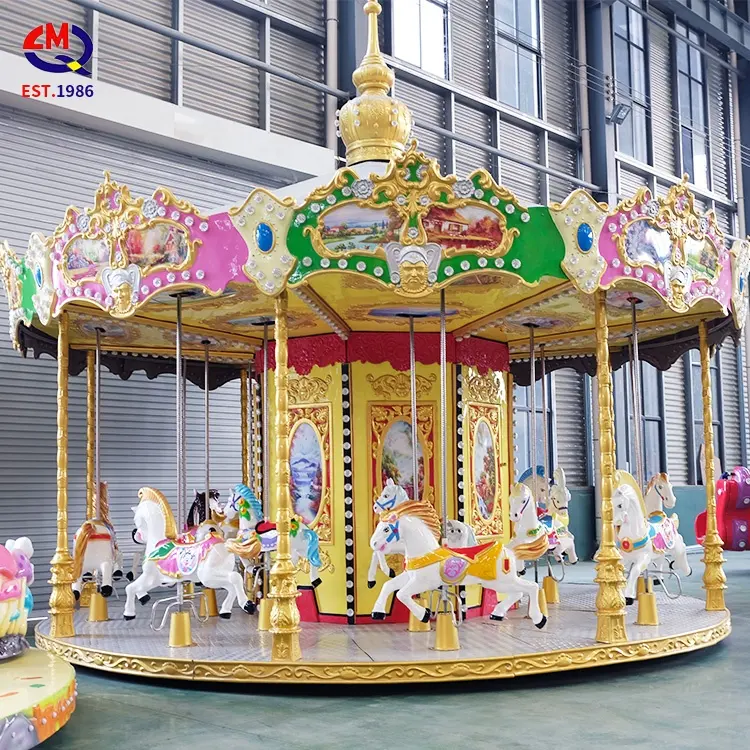 Parc d'attractions Jeu pour enfants 16 places Carrousel de luxe Carrousel lumineux et musical