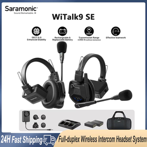 Saramonic Witalk9 SE 2,4G Full-duplex Auriculares inalámbricos Sistema de comunicación de intercomunicación para comunicación de equipo Micrófono de video - Product Image 2
