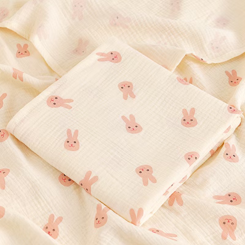 Enveloppement double couche tête de lapin rose