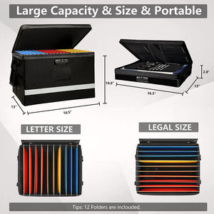 Tùy Chỉnh Xách Tay Nhà Văn Phòng 2-Hai Lớp Có Thể Tháo Rời Đóng Mở Chống Cháy An Toàn Tập Tin Tài Liệu Hộp Tổ Chức Với Khóa - Product Image 2