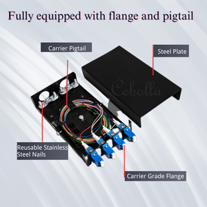 Caja de terminales de escritorio de panel de conexión de fibra UPC de 4 puertos con coleta SC/FC/LC para uso FTTH - Product Image 5