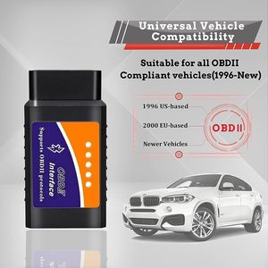 ELM327 OBD2BluetoothスキャナーコードリーダーforAndroid Windows自動車診断スキャンツールOdb2OBDIIアダプター12Vカーアナライザー - Product Image 6