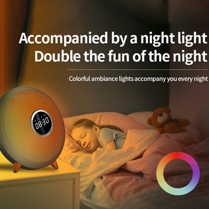 Portable Multifunctional Digital Alarm Clock RGB Night Light Wireless Speaker Mini AUX <strong>Input</strong> Includes Radio Use Screen Display - Product Image 6