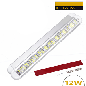 12V 85V siêu sáng <span class=keywords><strong>LED</strong></span> cabin ánh sáng 3 hàng 120 <span class=keywords><strong>LED</strong></span> bốn mặt cong Nhôm Nhà ở cho Cab đọc thân cây chiếu sáng - Product Image 2