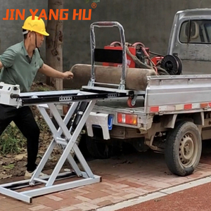 JIN YANG HU <strong>Electric</strong> Powered Self Lifting Scissor Lift <strong>Trolley</strong> for Car <strong>Trailer</strong> Van