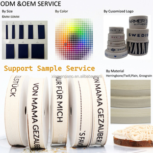 Pano Băng Keo Tự Nhiên In Logo Tùy Chỉnh Chuyên Nghiệp 2.5Cm 1 Inch Ruy Băng Hai Mặt 100% Cotton - Product Image 4