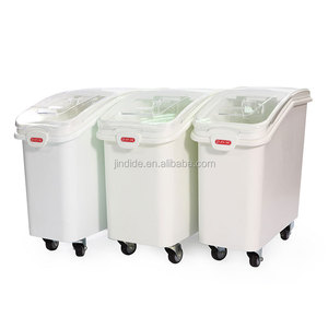 NSF <span class=keywords><strong>100KG</strong></span> 100L plastik raf madde kutuları pirinç/un gıda saklama kabı