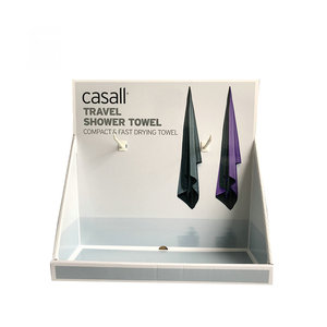 Modern Foldable Cardboard Hanging <strong>Display</strong> Rack <strong>Paper</strong> <strong>Counter</strong> Table <strong>with</strong> Corrugated <strong>Hooks</strong> for Store Floor <strong>Display</strong> - Product Image 2