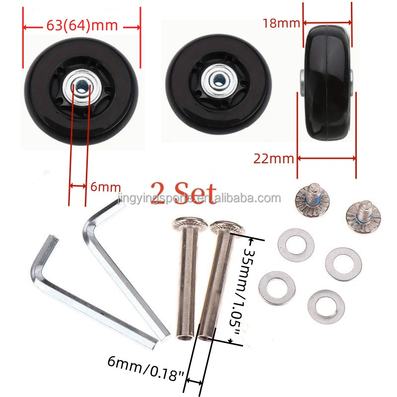 Black Pu-63/64*18mm-2 Kits-210g