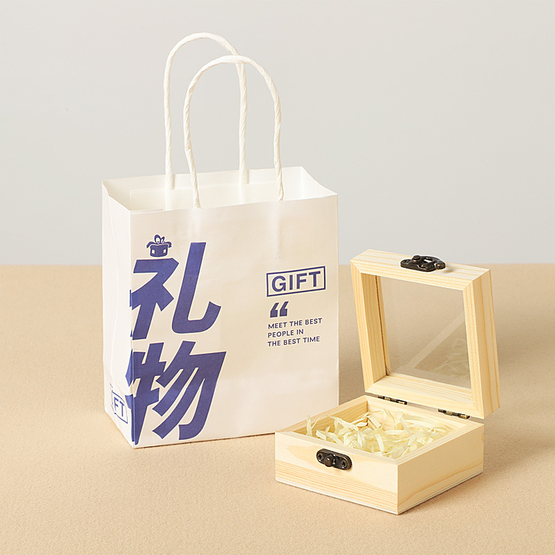 Grande boîte cadeau en bois de qualité supérieure avec sac de transport