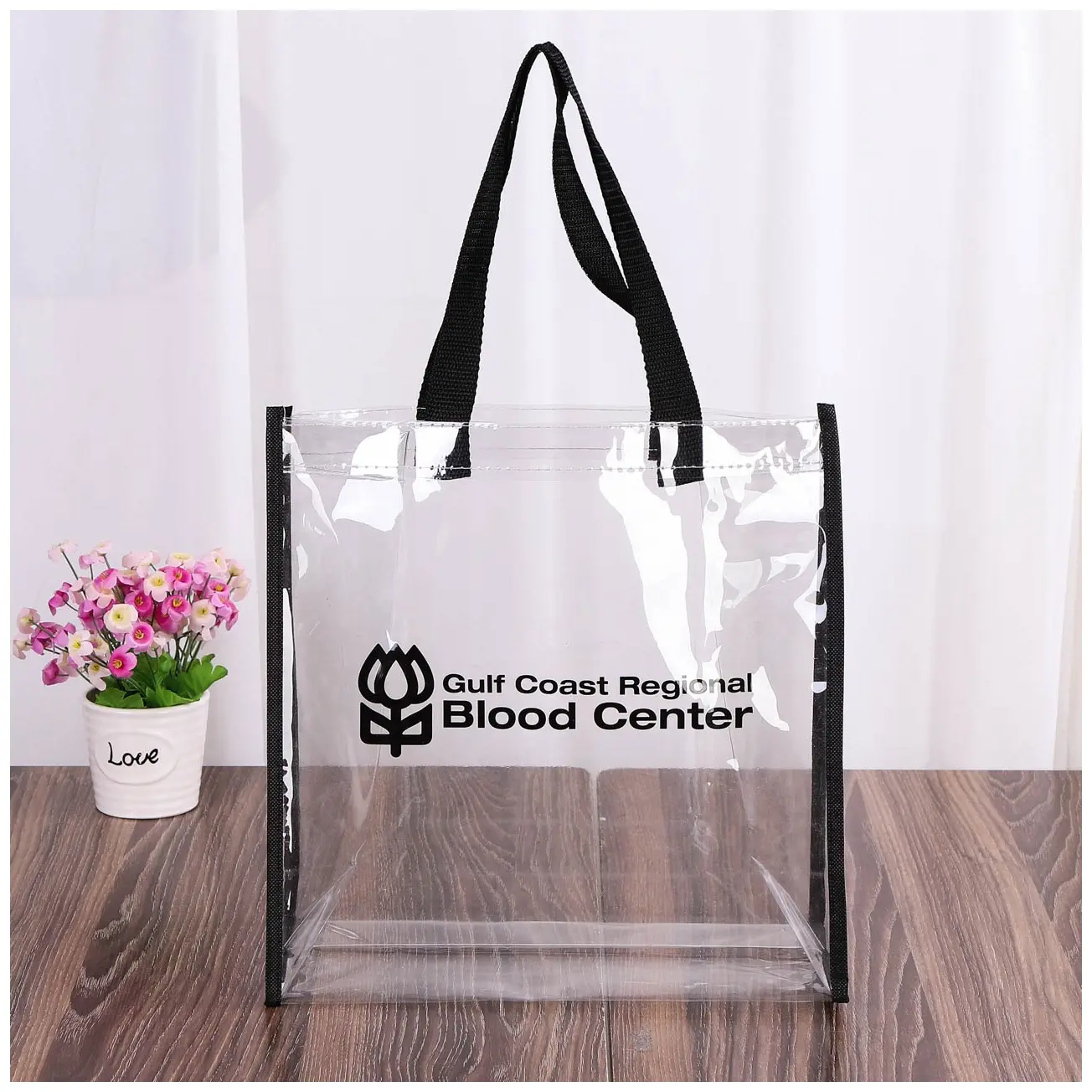 Прозрачная водонепроницаемая сумка-тоут из ПВХ с логотипом на заказ, пластиковая сумка для покупок, подарочная сумка
