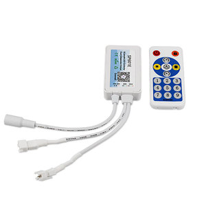 SP601E Scenex App 5-24V Dual Output Music Timing Magic Colorful Strip Light BLE Pixel LED Controller With 16keys <strong>IR</strong> <strong>Remote</strong>