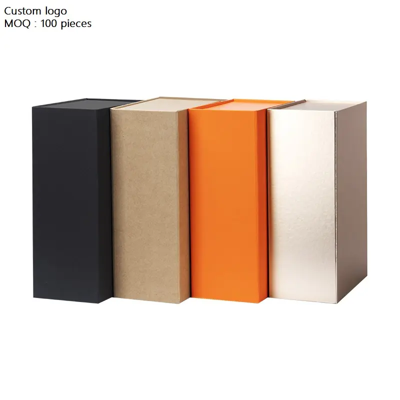 Wholesale universal large shoes paper box packaging paper cardboard storage box magnetic black flat foldable paper gift boxes