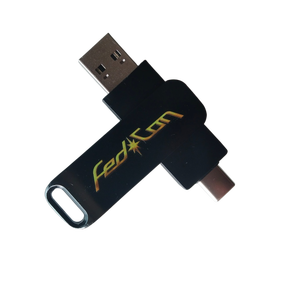 Akıllı Telefon Tablet Dizüstü Bilgisayar Masaüstü için Yüksek Hızlı ve Dayanıklı Siyah Metal Type-C USB Bellek Çubuğu - Product Image 2