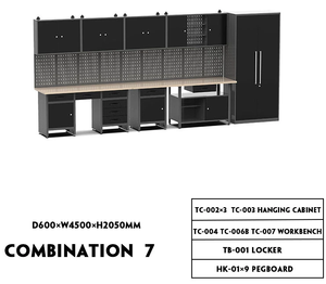 モジュラーガレージ収納ワークベンチと複合金属ツールキャビネット耐久性ISO10セット3年エポキシ粉体塗装OEM、ODM CN;LIA