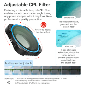 aMagisn Waterproof <strong>Filter</strong> for GoProHero 13/12/<strong>11</strong>/10/9 Optical Glass <strong>Filter</strong> ND8/16/32/64 Neutral Density &amp; CPL Polarizing <strong>Filter</strong> - Product Image 5