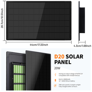 Best 20W Solar Power System Built in LifePo4 Battery with Controller Mppt 12v 9v 6v 5v <strong>Output</strong> Power Supply for <strong>Various</strong> <strong>Devices</strong> - Product Image 5