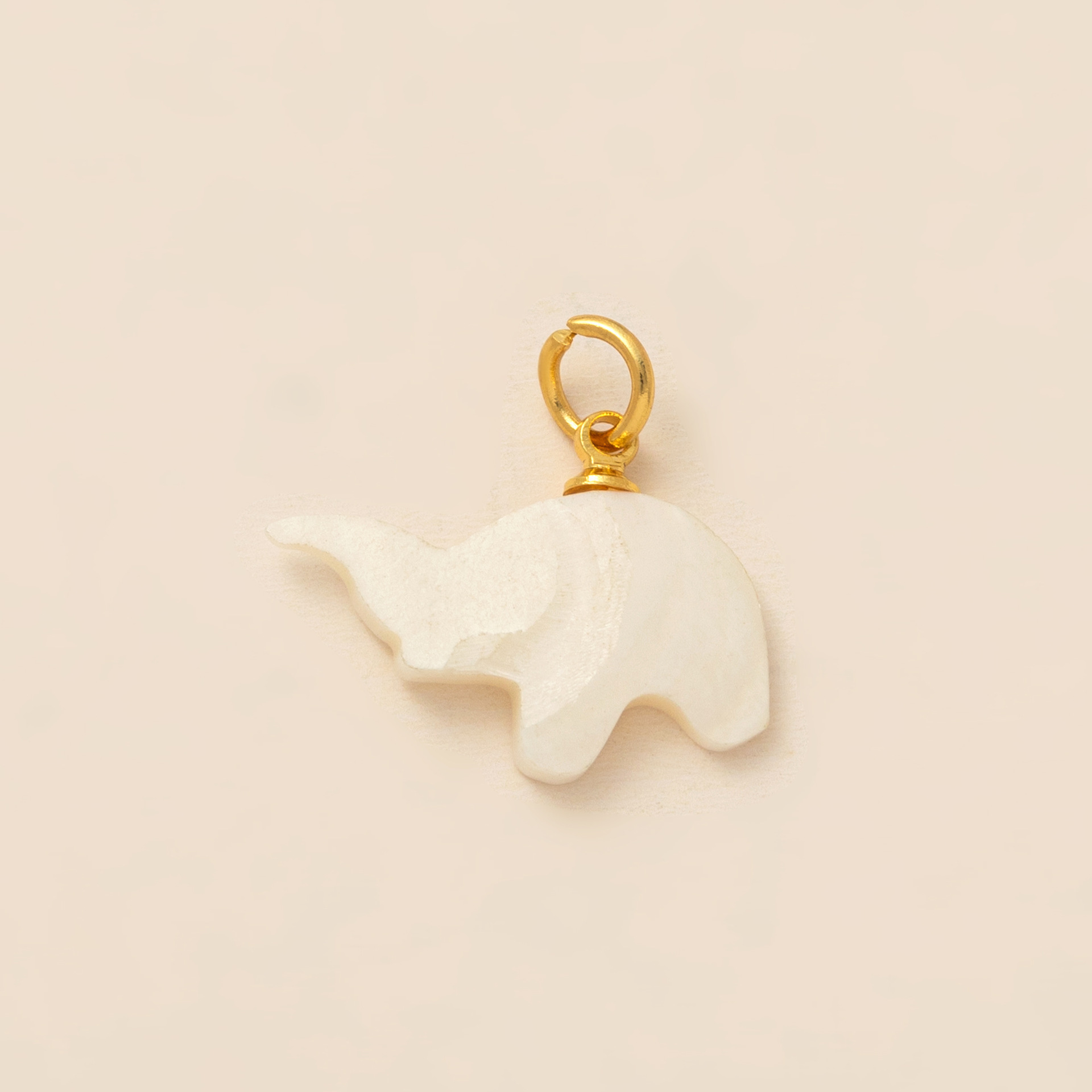 White elephant pendant-Gold