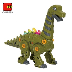 DIYアセンブリロボットB/O電気恐竜ライトサウンドスクリュードライバー電池式教育玩具 - Product Image 2