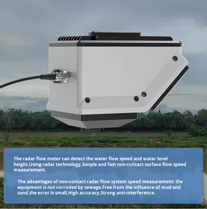 Doppler เครื่องวัดการไหลของเรดาร์อัลตราโซนิค, เครื่องวัดความเร็วแบบไม่สัมผัสสำหรับแม่น้ำช่องเปิดสำหรับน้ำมันของเหลวน้ำขนาดกลาง - Product Image 2