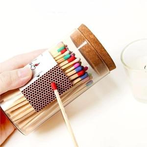 Safety Luxury Personalized 96 MM <strong>Matches</strong> Long Safety <strong>Matches</strong> in Glass Jar With Logo High Quality Colored <strong>Matches</strong> - Product Image 2