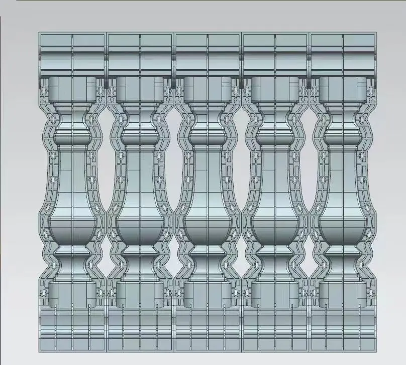 Modanature per pareti in cemento di plastica forma balaustra per balconi e stampi decorativi per ringhiere per stampi in posizione per la vendita