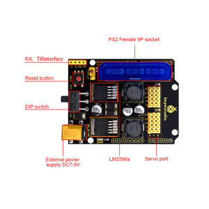 Keyetudioサーボドライバー拡張ボードDIYロボットアーム用サーボドライバーシールドArduino