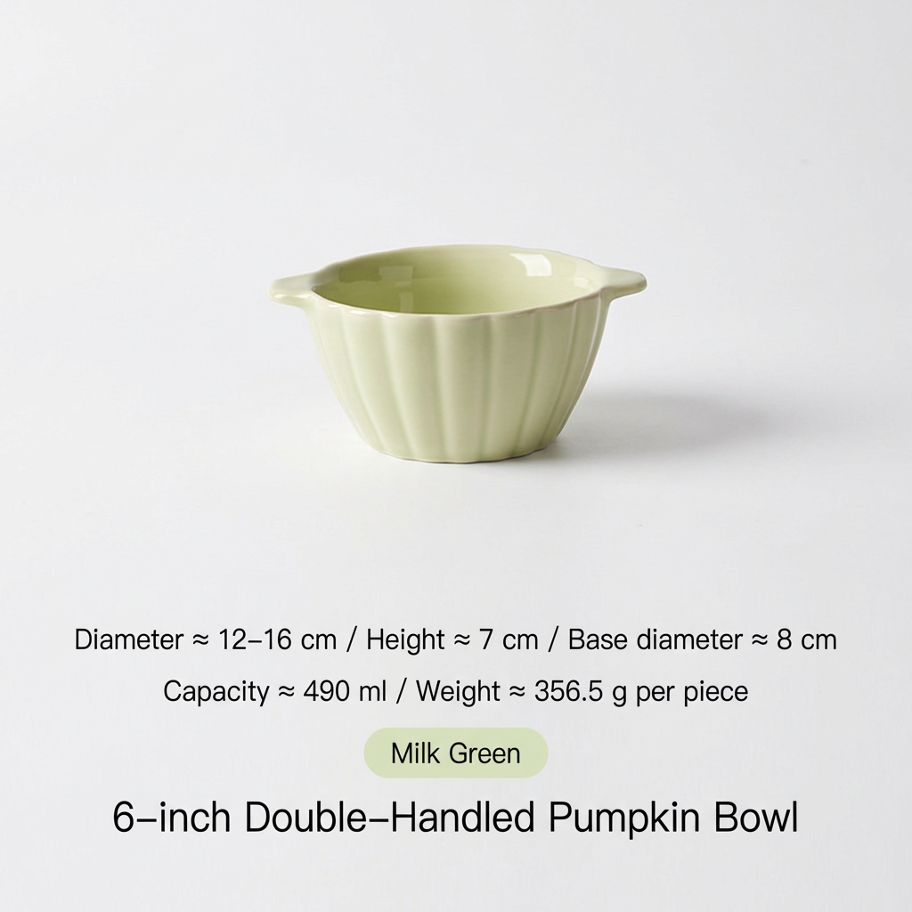 Pumpkin bowl-milk green