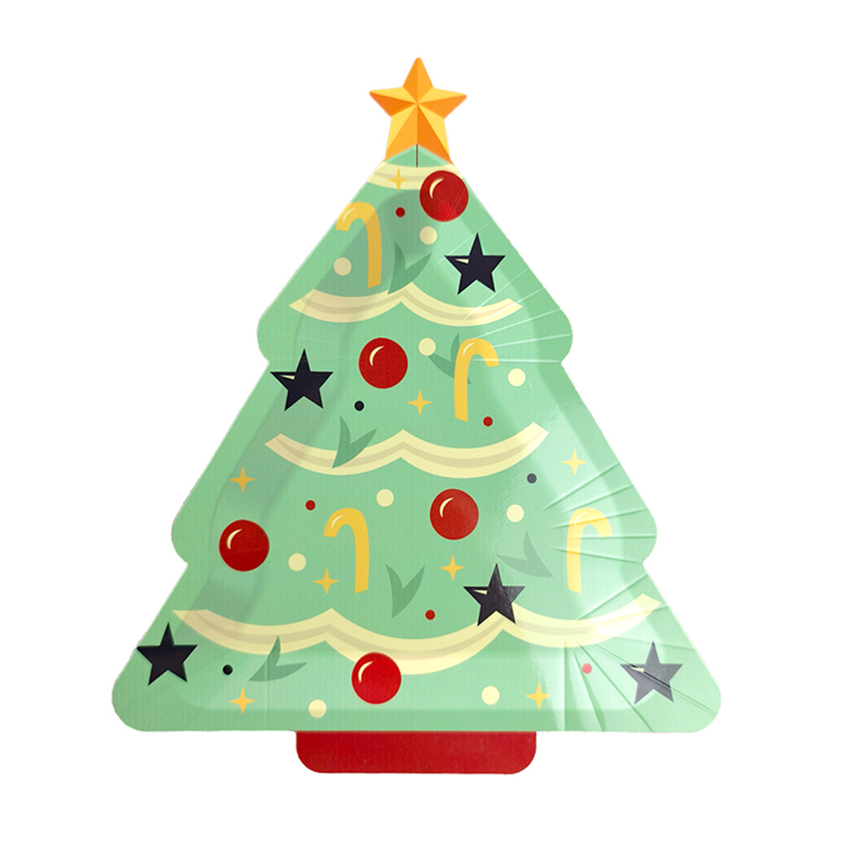Assiette en carton sapin de Noël C2