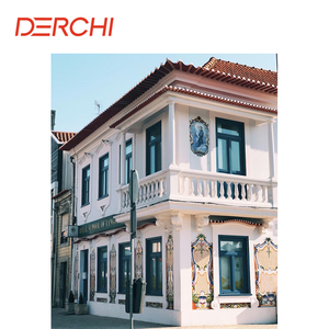 חלון אלומיניום עם ניתוק תרמי של DERCHI, עיצוב זכוכית גדולה עם רשת נגד יתושים - Product Image 1