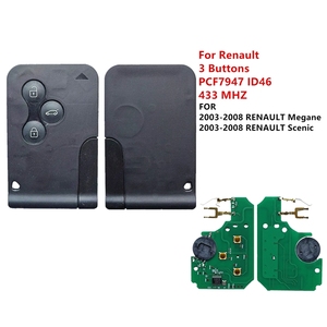Renault Megane 2 Scenic için A2AUTOKEYS kart II 3 düğmeler 433Mhz Chip çip acil akıllı uzaktan araba anahtarı - Product Image 3